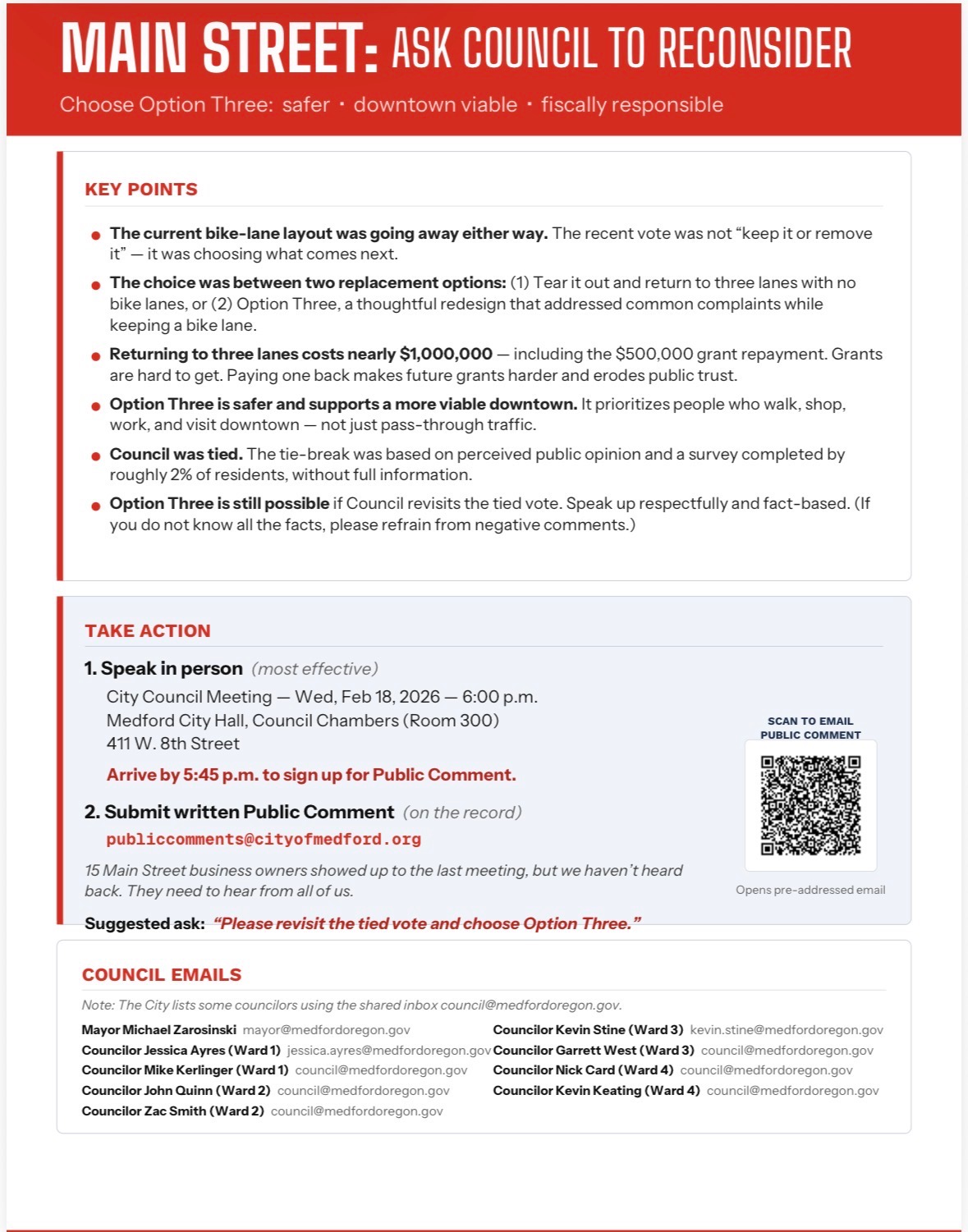 Downtown Businesses Ask Council to Reconsider